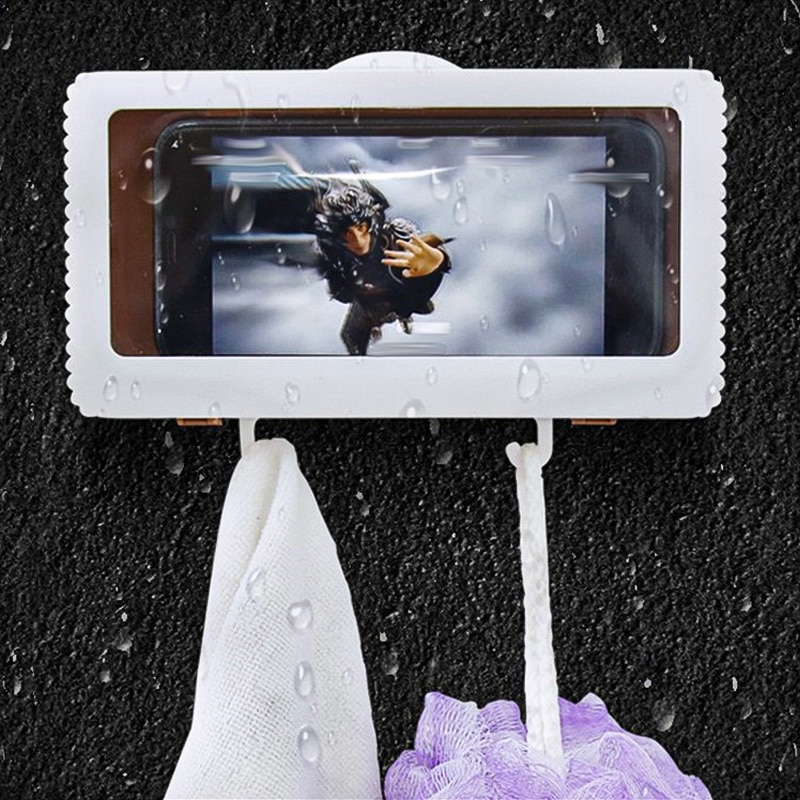 Tablet Or Phone Holder Waterproof Case Box Wall Mounted All Covered Mobile Phone