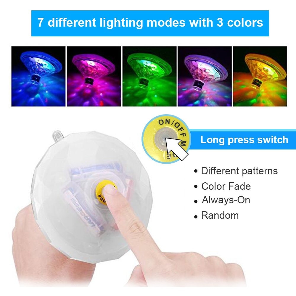 Floating Underwater Light RGB Submersible LED Disco party