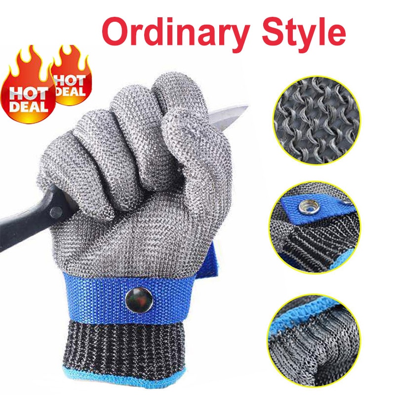 Stainless Steel High Quality Butcher Protect Meat Kitchen Fishing Glove