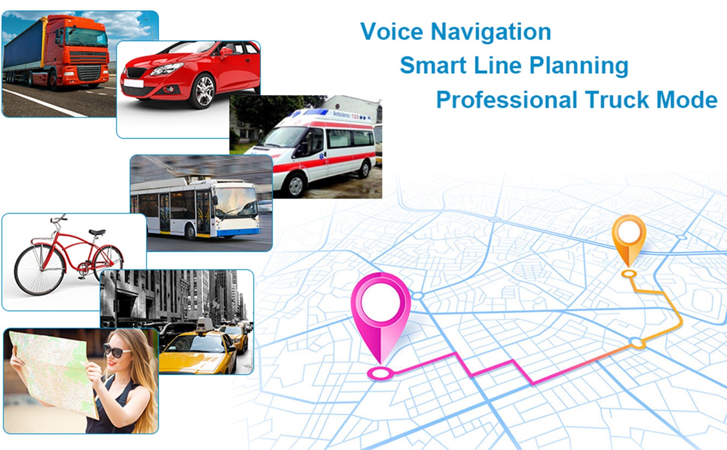 Car GPS Navigation 7 Inch Touch Screen GPS Navigator Truck Sunshade Sat Nav 256M+8G 2020 America Europe Map GPS Navigators