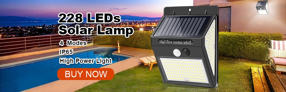 LED Solar Light Outdoor Solar Lamp with Motion Sensor Solar LED Light Waterproof Sunlight Powered for Garden Decoration