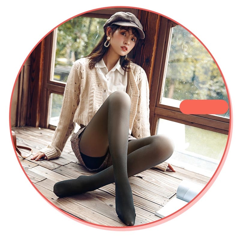 Black Imitation Skin Women Tights Winter Pantyhose Transparent Elastic Sexy Tights Warm Thick Pantyhose for Girls Stockings