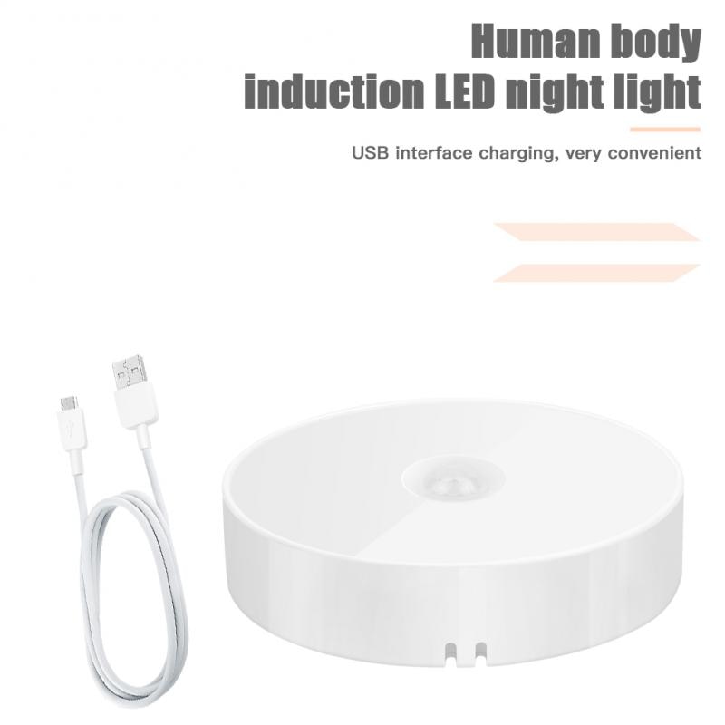 6 LED Motion Sensor Lights Wireless Cabinet Stair Human Body Induction Auto On/Off USB Rechargeable Lamp Magnetic Night Lights