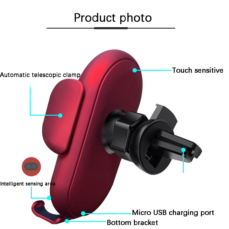 Wireless charger Car Phone Holder in Car Universal Magnetic Air Vent Clip Cell Mobile Phone Mount Support Stand for iPhone 11 12