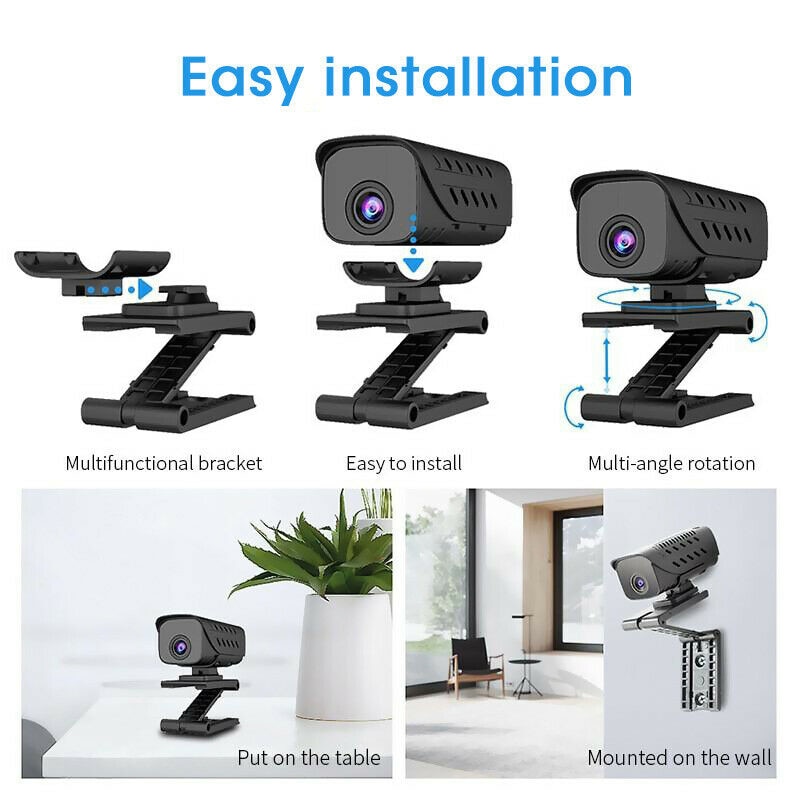 WiFi Mini Camera HD 1080P Wireless Rechargeable Battery Mobile Folding Micro Detection Night Vision Smart Home Camcorder