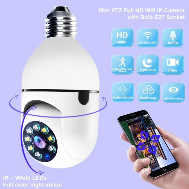 Wifi Camera 2MP PTZ Mini Plus E27 Bulb Socket Latest Model Security Surveillance For Smart Home Monitoring CCTV Camera