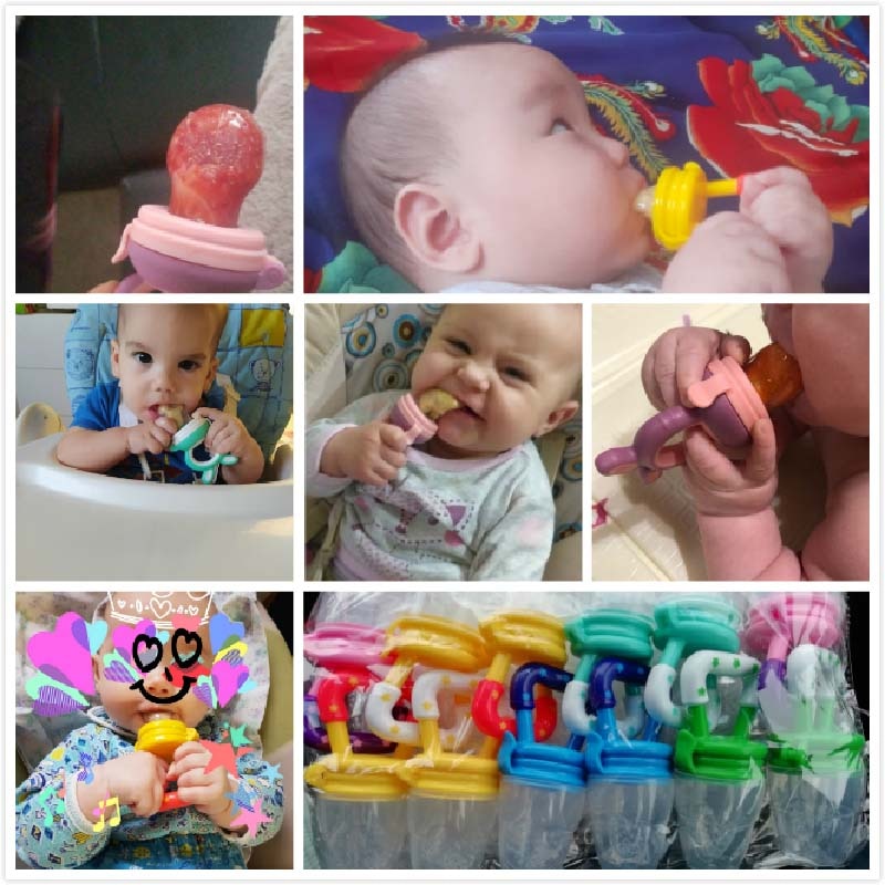 Baby nipple Fresh Food Nibbler Baby Pacifiers Feeder Kids Fruit feeding nipple Safe Supplies Nipple Teat Pacifier Bottles