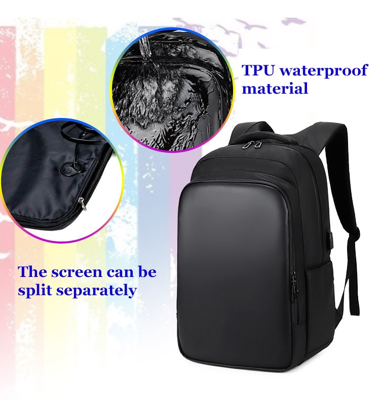 Bag LED Display backpack Business travel Laptop Backpack Men DIY Smart backpack school Backpack woman multimedia backpack