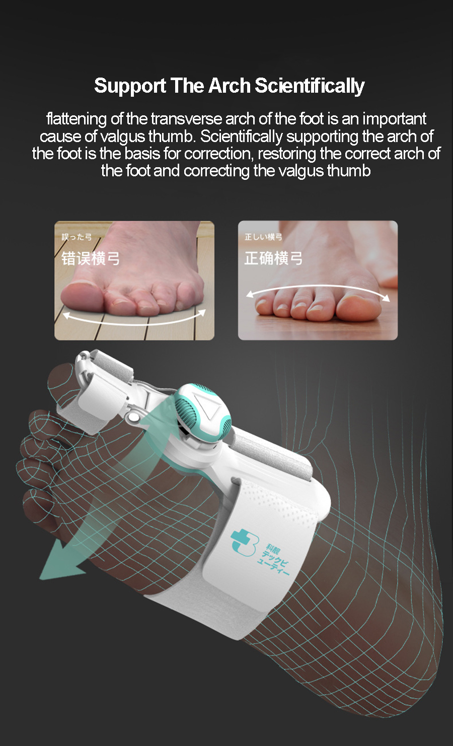 Bunion Splint Big Toe Straightener Corrector  - Orthopedic Supplies Pedicure Foot Care