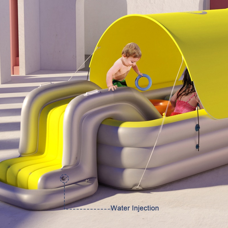Swimming Pool Inflatable Slide Swimming Pool Supply Portable Water Play Recreation Facility for Outdoor Backyard Water Party