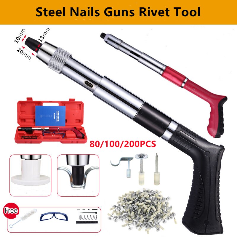 Power Tool Steel Nail Guns Rivet Tool Mini Nail Gun Water Electricity Elevator Cable Slot Installation Decoration Tool for 7.3mm