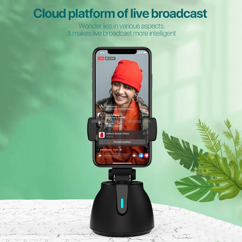 Smart Face Tracking Selfie Camera Gimbal 360° Rotation Auto-following mobile phone holder stand steady