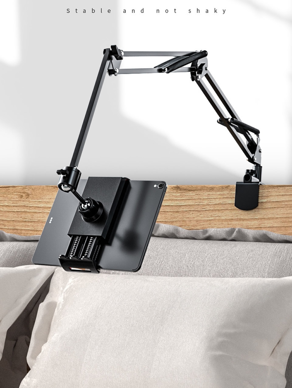 Long Arm 360 Degree Tablet Holder Stand for 4 to 11inch Tablet Smartphone Bed Desktop Lazy Holder Bracket Support for iPad