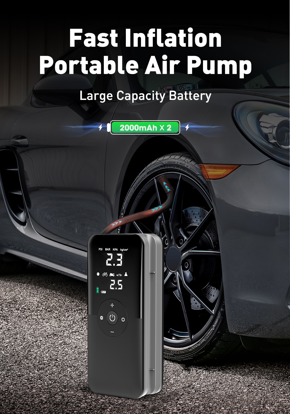 Air Compressor 12v Air Pump For Car Portable Tyre Inflator Electric Motorcycle Pump Air Compressor For Car Motorcycles Bicycles