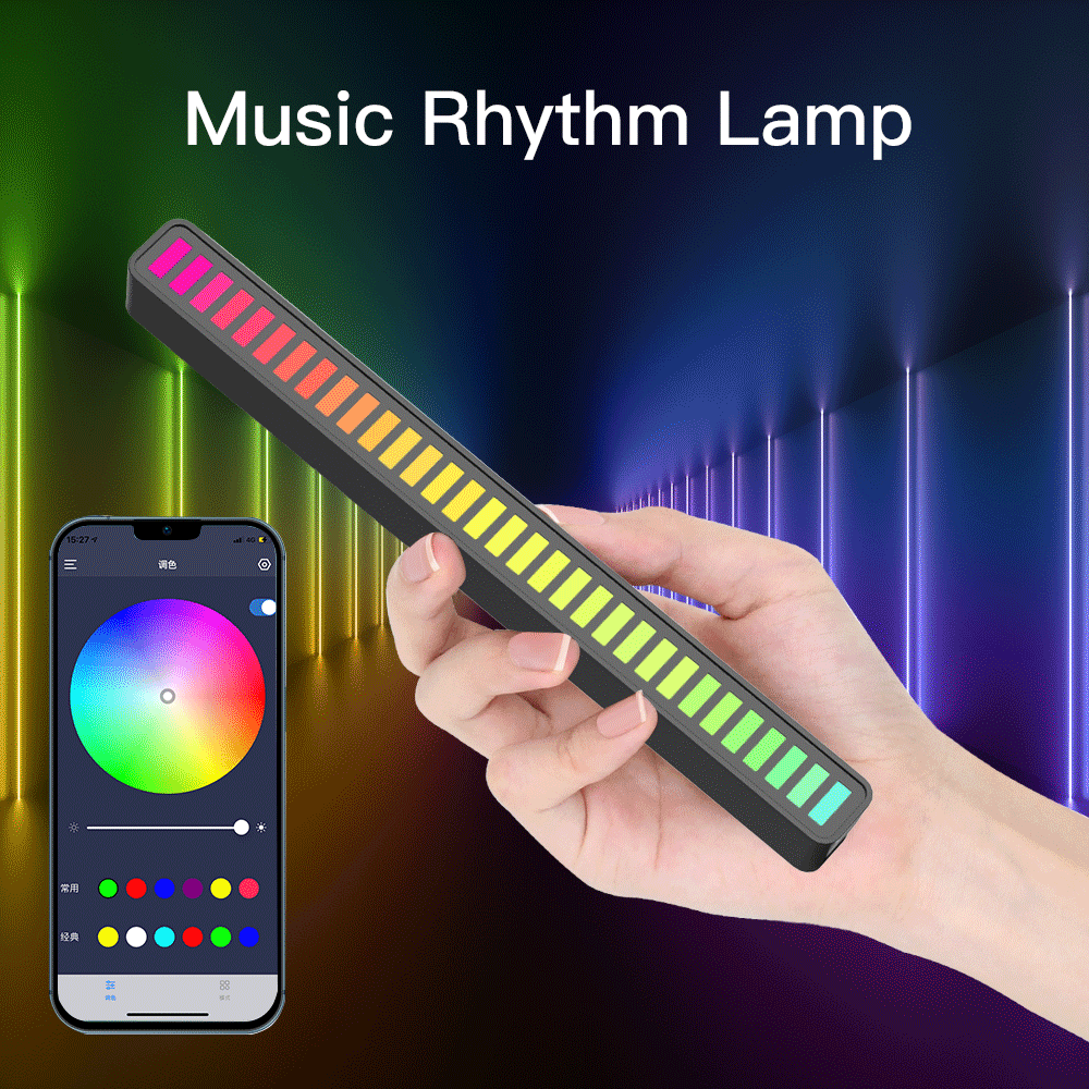 Led Rgb Sound Control Light Bar Pickup Rhythm Lamp Music Sync Car Automotivo Strip Voice Activated USB