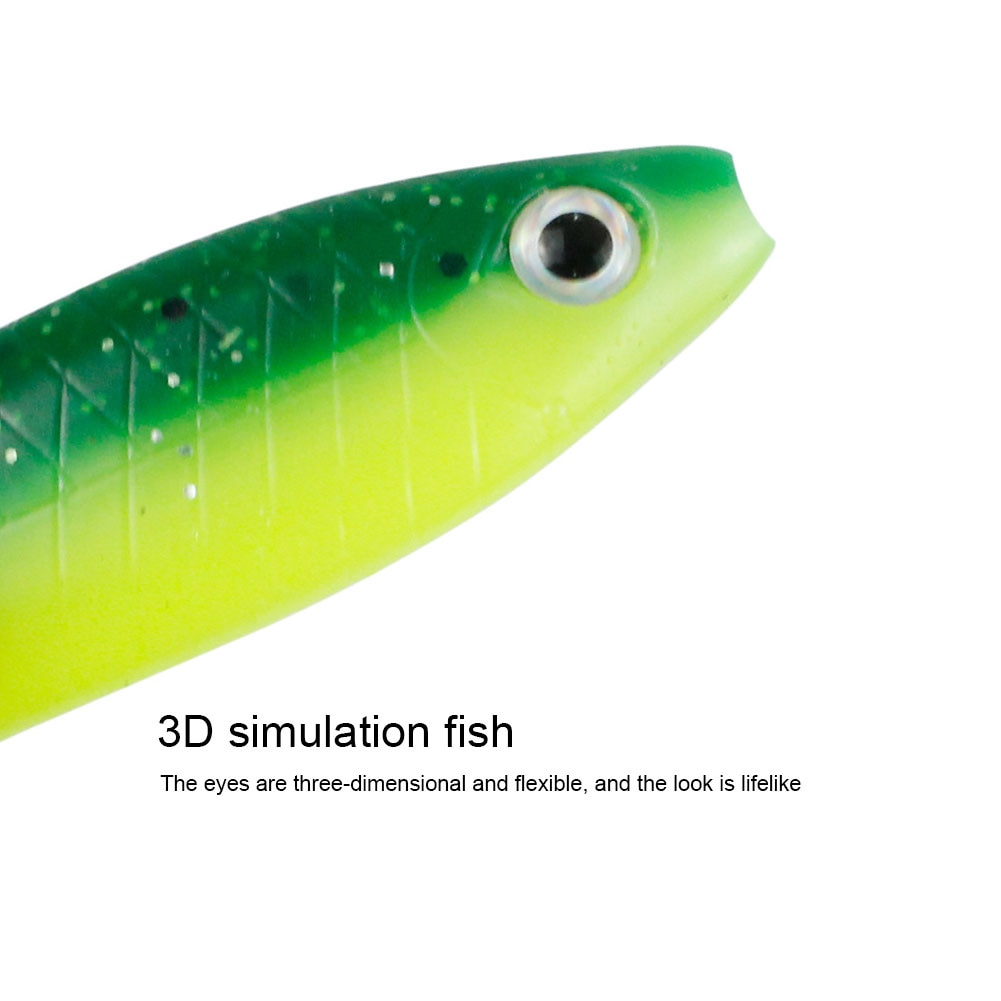 5 pcs Silicone Soft Bait 10cm 6g Wobbler for Bass/Pike Crankbaits Fishing Artificial Swimbait Moving Bait For Fish