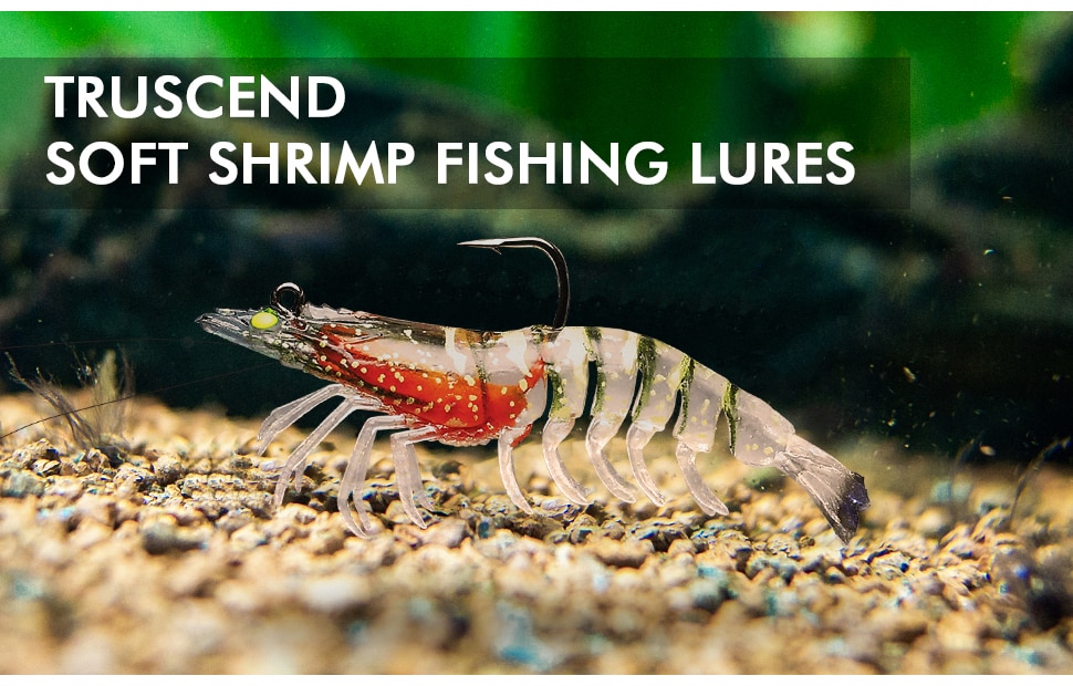 TRUSCEND 6Pcs Shrimp Silicone Artificial Bait Simulation Soft Prawn With Hooks Carp Wobbler For Fishing Tackle Lure Accessories