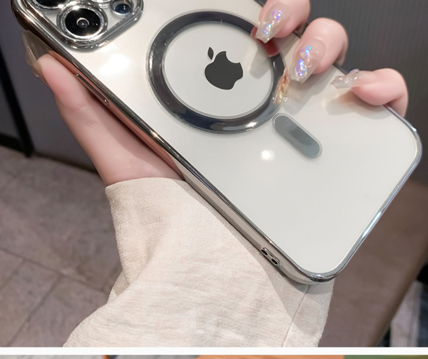 Luxury Plating Clear Magnetic For Magsafe Wireless Charge Case For iPhone 14 13 12 11 Pro Max X XR XS 8 Plus Soft Silicone Cover