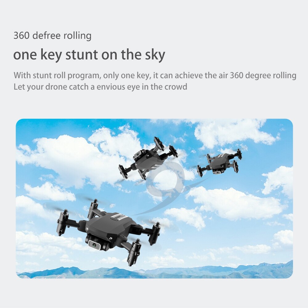 LS-MIN RC Mini Drone 4K 1080P HD Camera WiFi Fpv Air Pressure Altitude Hold One Key Take Off Helicopter Foldable Quadcopter Toy