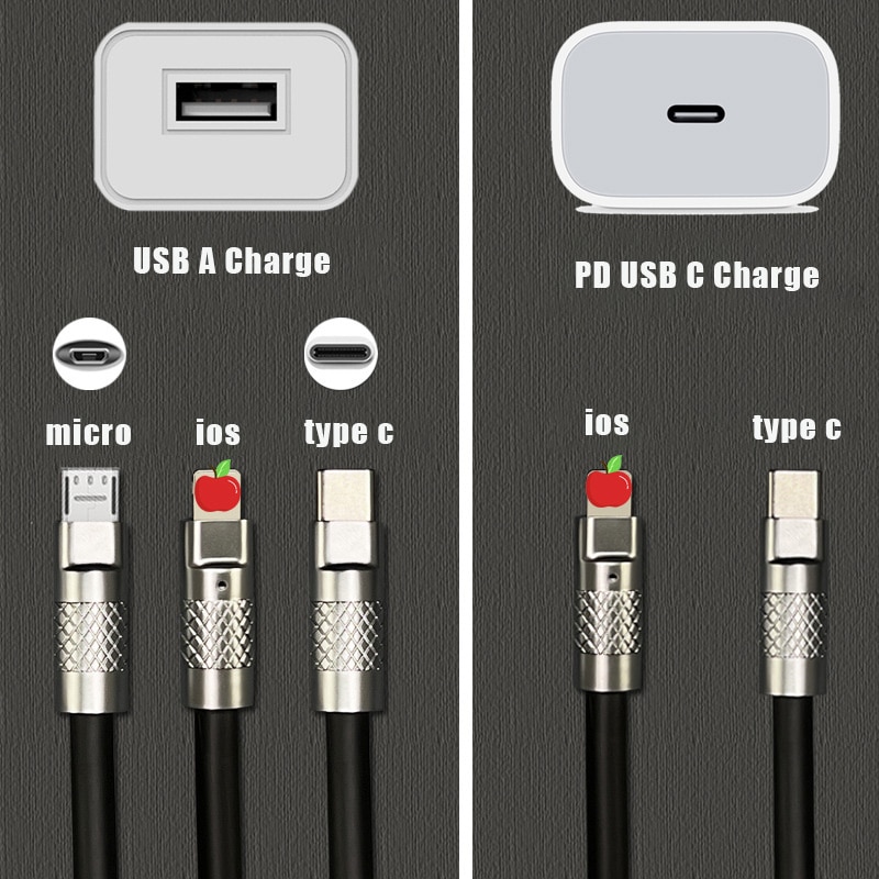 120W 6A Super Fast Charge Type C Liquid Silicone Cable Quick Charge USB Cable for Xiaomi Huawei Samsung Pixel USB Charger Cables