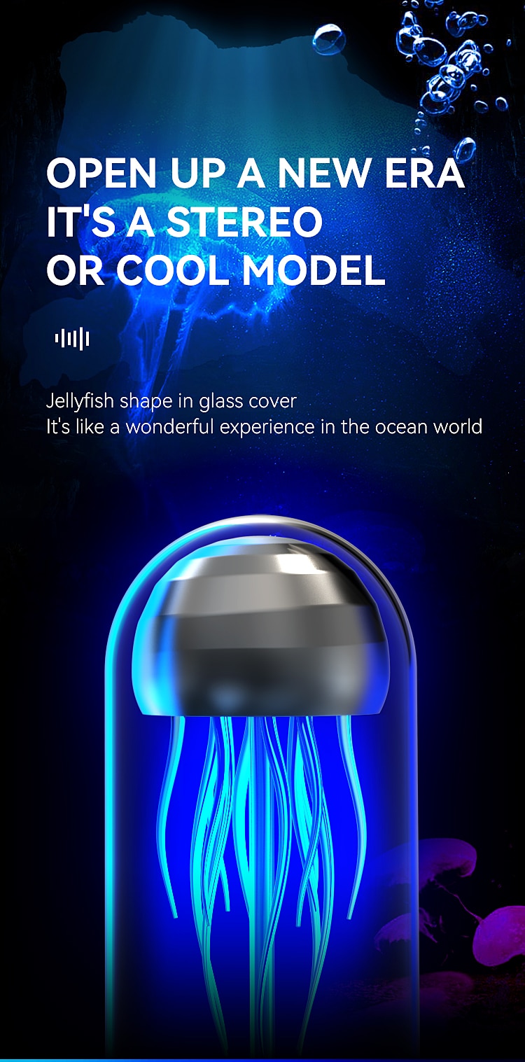 Mobile Mechanical Jellyfish Bluetooth Mini Creative Speaker Home Desktop Ornaments Wireless Octopus Audio Outdoor Subwoofer Gift