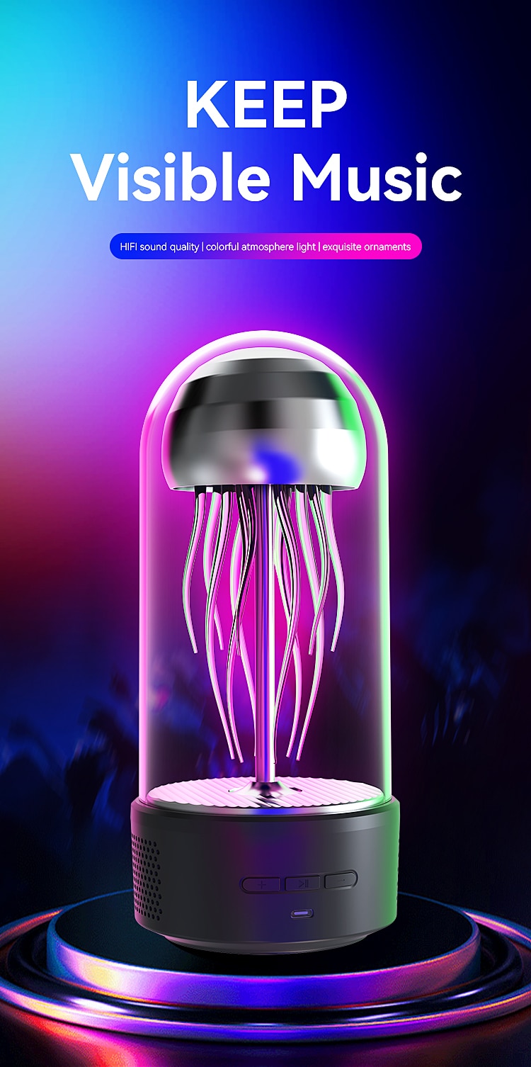 Mobile Mechanical Jellyfish Bluetooth Mini Creative Speaker Home Desktop Ornaments Wireless Octopus Audio Outdoor Subwoofer Gift